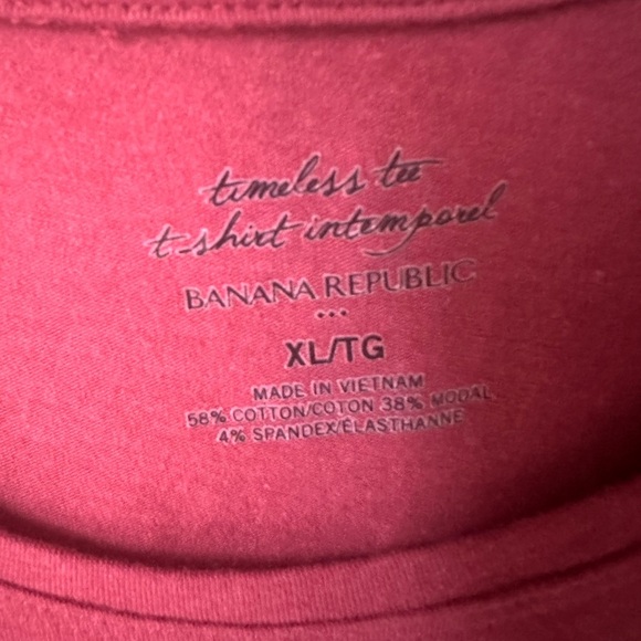 NWOT Banana Republic Berry Short Sleeve Cotton Tee SZ XL - Picture 3 of 7